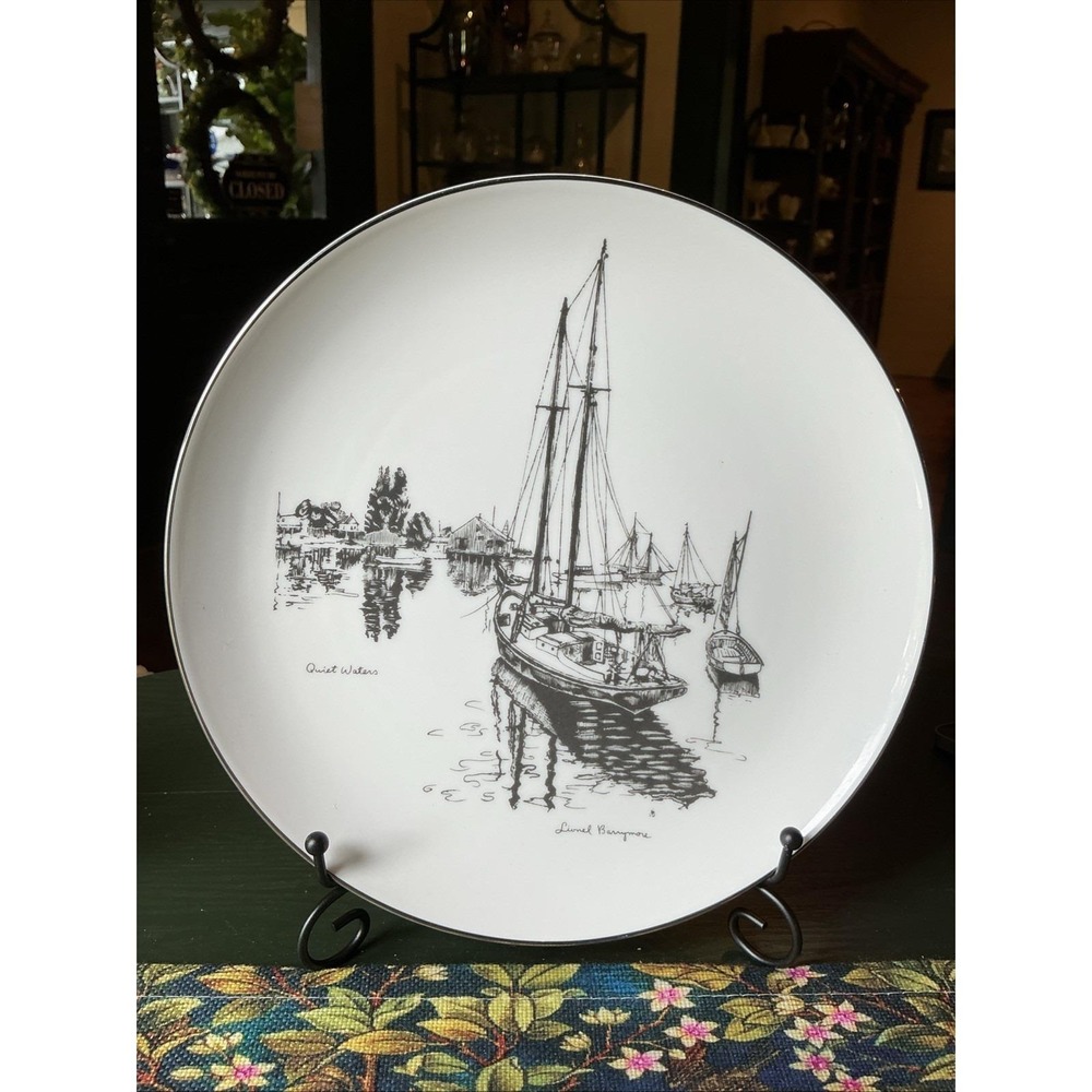 VTG Lionel Barrymore "Quiet Waters" Collector Plate Gorham Fine China 8488/15000